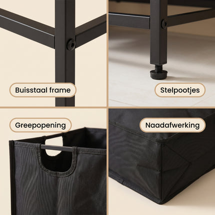 Cheqo® Dubbele Wasmand - Detail Split