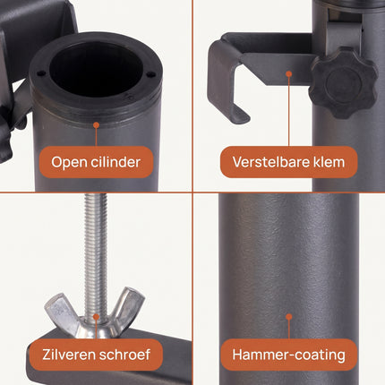 Cheqo® Parasolhouder voor Balkon - Detail Split