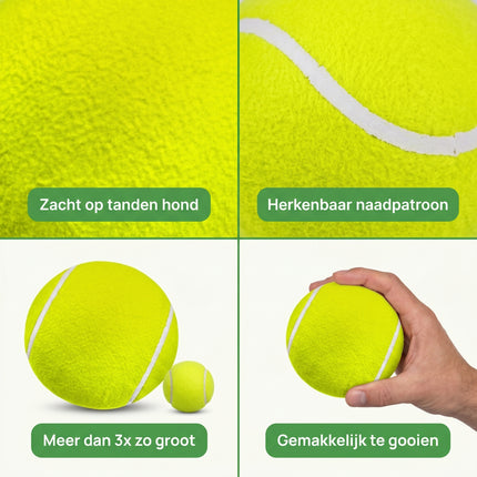 Cheqo XXL Tennisbal - Detail Split