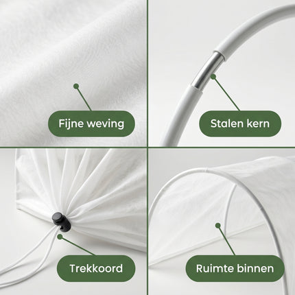Cheqo® Kweektunnel Fleece - Detail Split