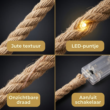 infographic-3: Jute touw met ledverlichting 1 50 meter