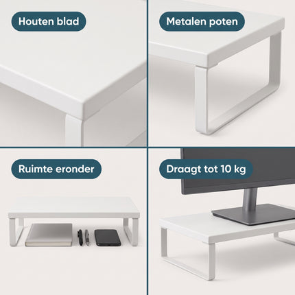 Cheqo® Monitorstandaard Wit - Detail Split
