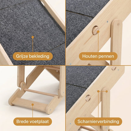 Cheqo Hondentrap Hondenloopplank Opvouwbaar - Detail Split