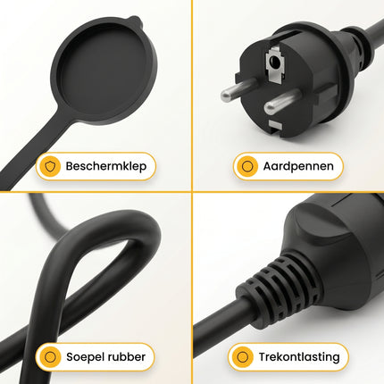 Cheqo Verlengsnoer Outdoor IP44 - Detail Split