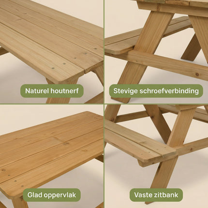 Cheqo Kinderpicknicktafel - Detail Split