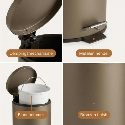 Cheqo® Pedaalemmer Set van 2 - Detail Split