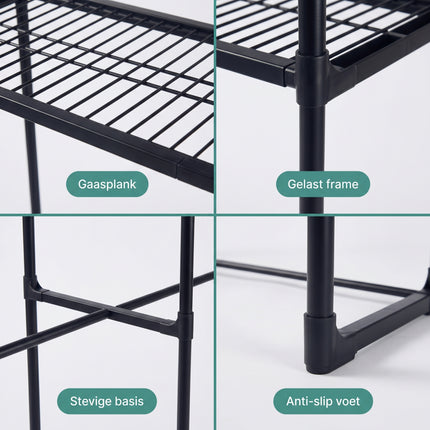 Cheqo® Opbergrek voor boven Wasmachine - Detail Split