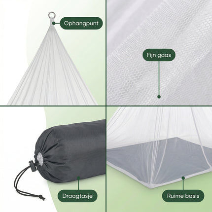 Cheqo® Reisklamboe Pyramidevorm 2-Persoons - Detail Split