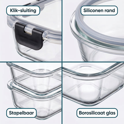 Cheqo Meal Prep Bakjes Set van 12 - Detail Split