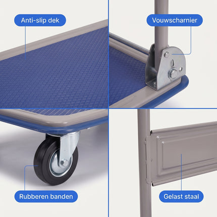 Cheqo Steekwagen Opvouwbaar - Transportwagen - Detail Split