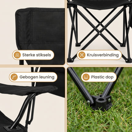 Cheqo® Campingstoel Vouwstoel - Detail Split