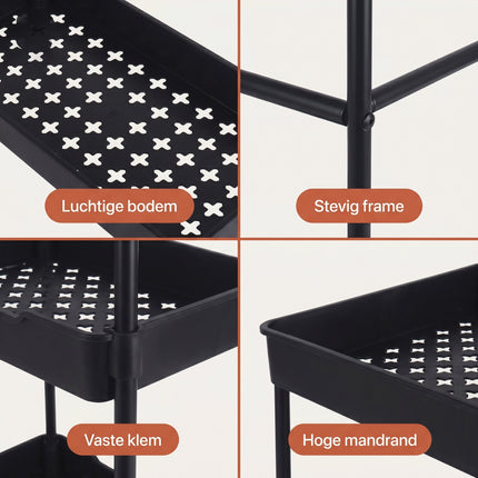 Cheqo Opbergtrolley 4-Laags - Detail Split