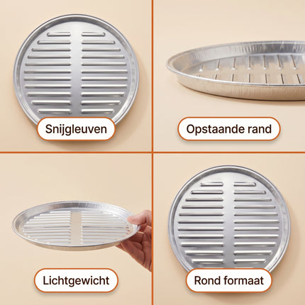 Cheqo® BBQ Grillschalen Set van 3 - Detail Split