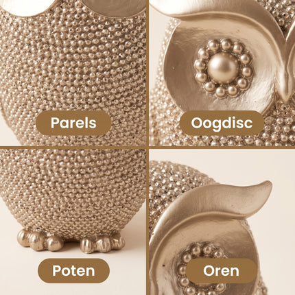 Cheqo® Uil Beeldje - Detail Split
