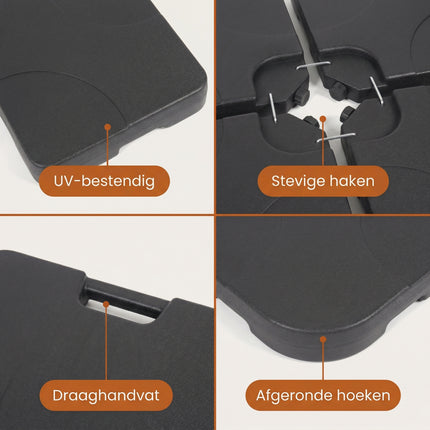 Cheqo Parasoltegels Set van 4 - Detail Split