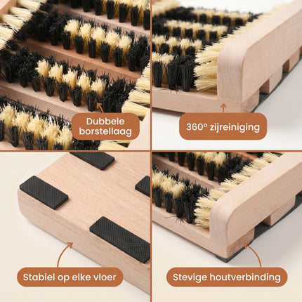 Cheqo® Voetenveger met borstels - Detail Split