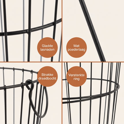 Cheqo® Metalen Mand - Detail Split