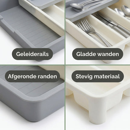 Cheqo® Bestekbak Uitschuifbaar - Detail Split