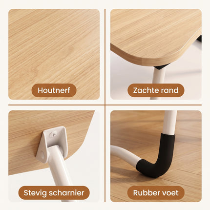 Cheqo® Laptoptafel Opklapbaar 60x40 cm - Detail Split