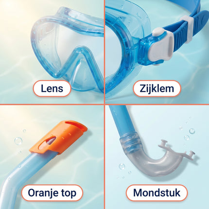 Cheqo® Duikbril met Snorkel - Detail Split