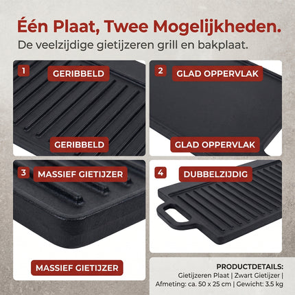 Cheqo BBQ Grillplaat - Detail Split