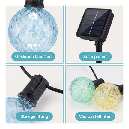 cheqo-solar-lichtsnoer-10-kristallen-bol - Detail Split