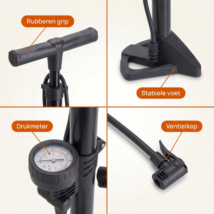 Cheqo® Fietspomp Staand - Detail Split