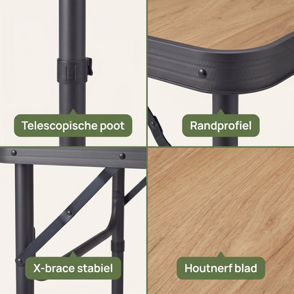 Cheqo Campingtafel Inklapbaar - Detail Split