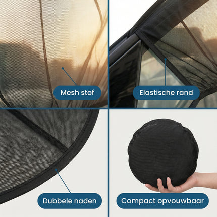 Cheqo® Zonnescherm Auto Set van 2 - Detail Split