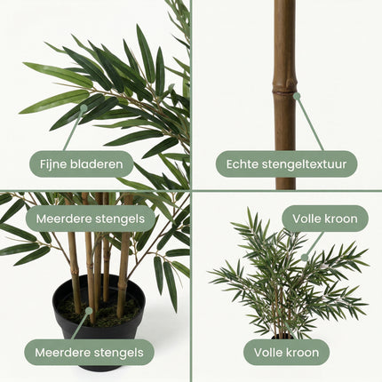 Cheqo® Kunstplant Bamboe voor Binnen - Detail Split