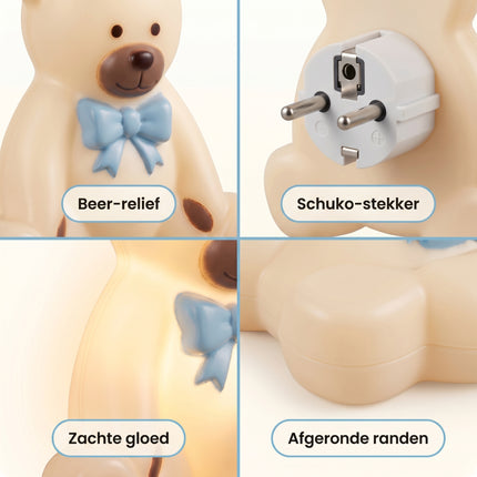 Cheqo® Nachtlampje Kinderen voor Kinderkamer en Babykamer - Detail Split