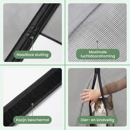 Cheqo® Deurgordijn Vliegengordijn Magnetisch - Detail Split