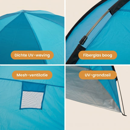 Cheqo® Strandtent - Beachshelter - Detail Split