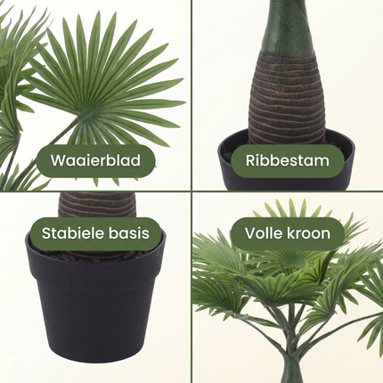 Cheqo® Kunstpalm Waaierpalm - Detail Split