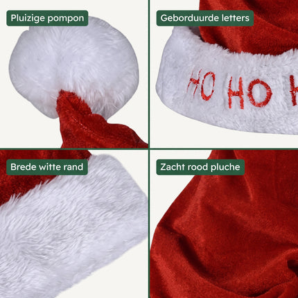 infographic-3: Kinder kerstmuts met lichtjes en veer