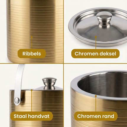 Cheqo® IJsemmer Dubbelwandig RVS - Detail Split