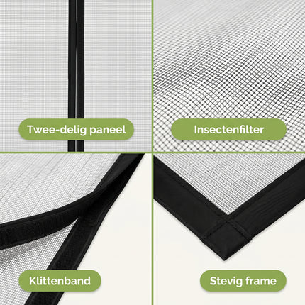 Cheqo® Deurgordijn Vliegengordijn Magnetisch - Detail Split