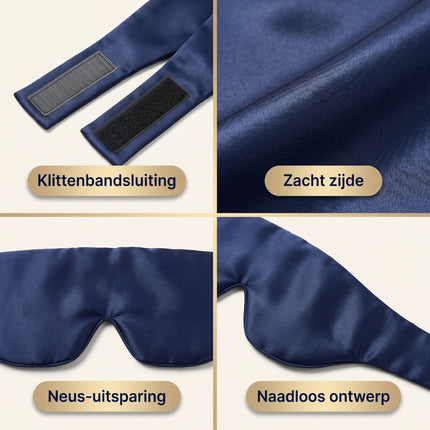 Cheqo Zijden Slaapmasker - Detail Split