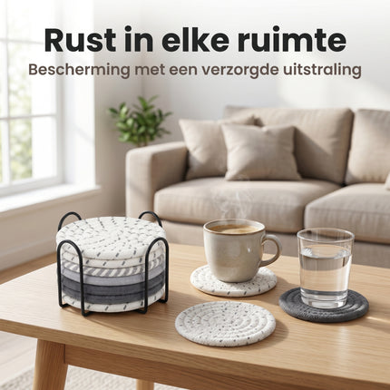 Cheqo® Onderzetters Set van 8 - Lifestyle