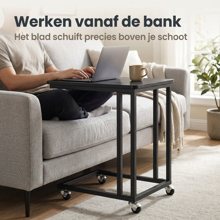 Cheqo® Bijzettafel op Wieltjes C-Vorm - Lifestyle