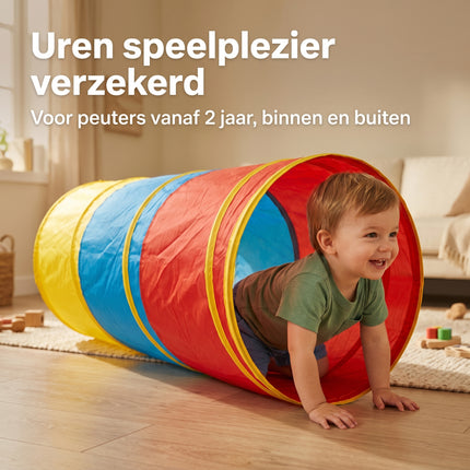 Cheqo® Speeltunnel Kruiptunnel Pop-Up Krabbeltunnel (ca. 180 cm lang, ca. 45 cm diameter) - Lifestyle