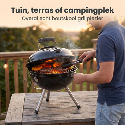 Cheqo Kogelbarbecue 38x47 cm - Lifestyle