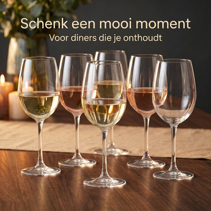 Cheqo® Wijnglazen Set van 6 Stuks - Lifestyle
