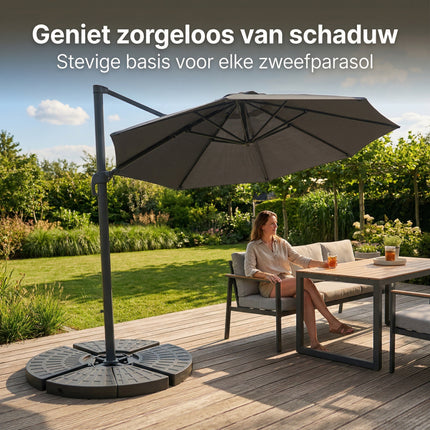Cheqo® Parasoltegels Set van 4 - Lifestyle