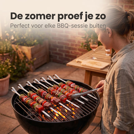 Cheqo® BBQ Spiezen Set van 8 - Lifestyle