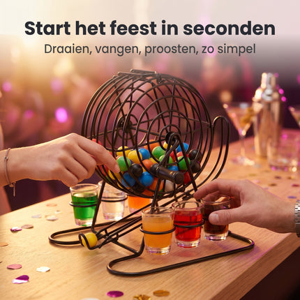 Cheqo® Bingo Drankspel met Shotglaasjes - Lifestyle
