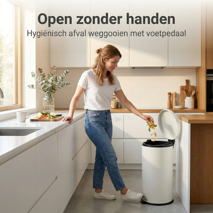 Cheqo Pedaalemmer RVS Wit Rond - Lifestyle