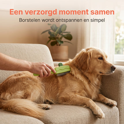 Cheqo Hondenborstel Kattenborstel Zelfreinigende Slickerborstel - Lifestyle