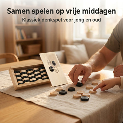 Cheqo Damstenen in Houten Kist - Lifestyle