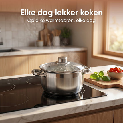 Cheqo Pannenset Set van 8 RVS Kookpannenset - Lifestyle